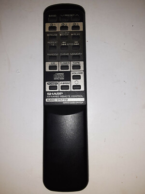 SHARP CD PLAYER AUDIO SYSTEM REMOTE CONTROL RRMCG0001AWSA