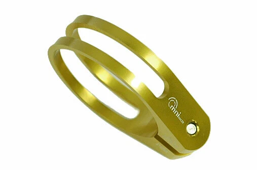 Abrazadera de tija de sillín OMNI Racer WORLDS LIGHTEST RACE-Lite: ¡¡SOLO 10 gramos!! ORO 28,6mm Foto 4 de 4