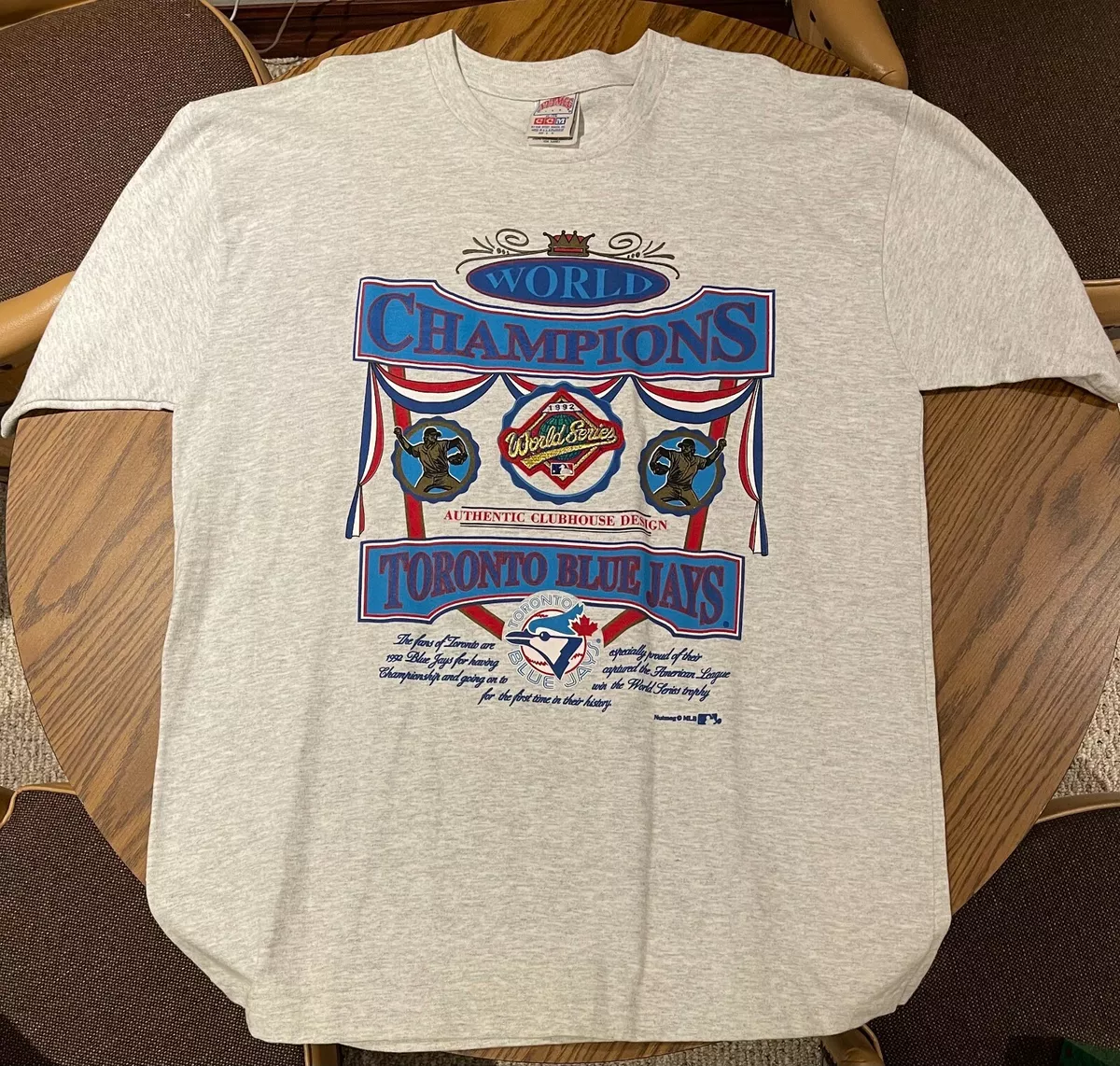 Vintage 1992 Toronto Blue Jays World Series Champions T-Shirt - Never Worn