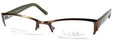 NICOLE MILLER “VILLA” NOS Dark Brown Half Rimless Eyeglasses Frame 51-19-135