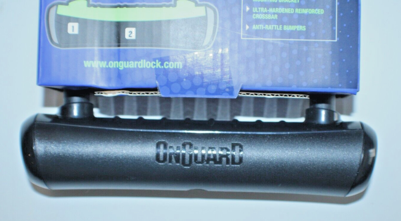 On Guard Neon 8152 Bike U-Lock Black Moped Motorcycle Protection 11mm Ships Free