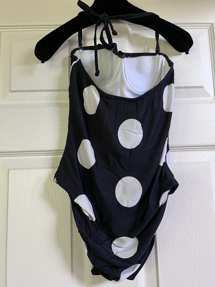 CHANEL VINTAGE 97P BLACK ONE-PIECE CC LOGO SWIMSUIT BRA CHANEL VINTAGE 97P BLACK ONE-PIECE CC LOGO SWIMSUIT BRA