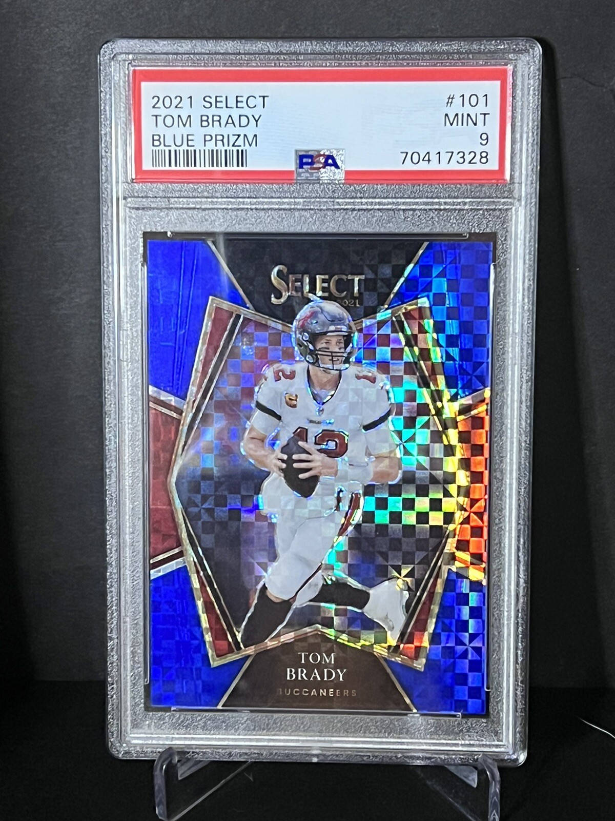 2021 Select Tom Brady Blue Prizm Premier Level /149 #101 PSA 9 Buccaneers MINT