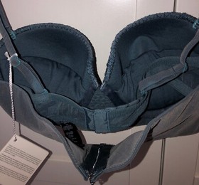 La Perla Blue Bra  36B  New  Floral Lace Peekaboo Bustier  Bandeau Bra  $500