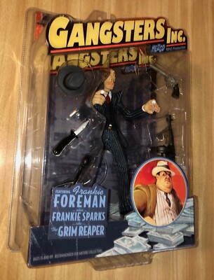 NIB 03 MEZCO TOYZ GANGSTERS INC 2 Sets of 3 Figures Black/White