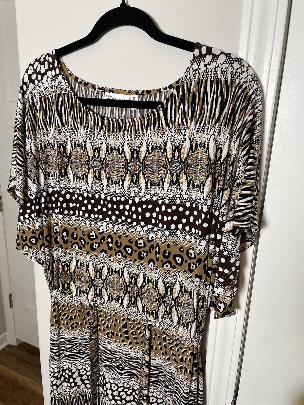 Rafaella Plus Multicolor Split Sides Gathers At W… - image 2