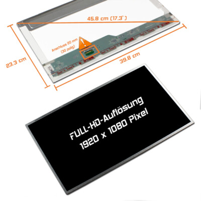 17,3'' LED Display glossy passend für MSI GE72 2QC-210BE Full-HD 1920x1080