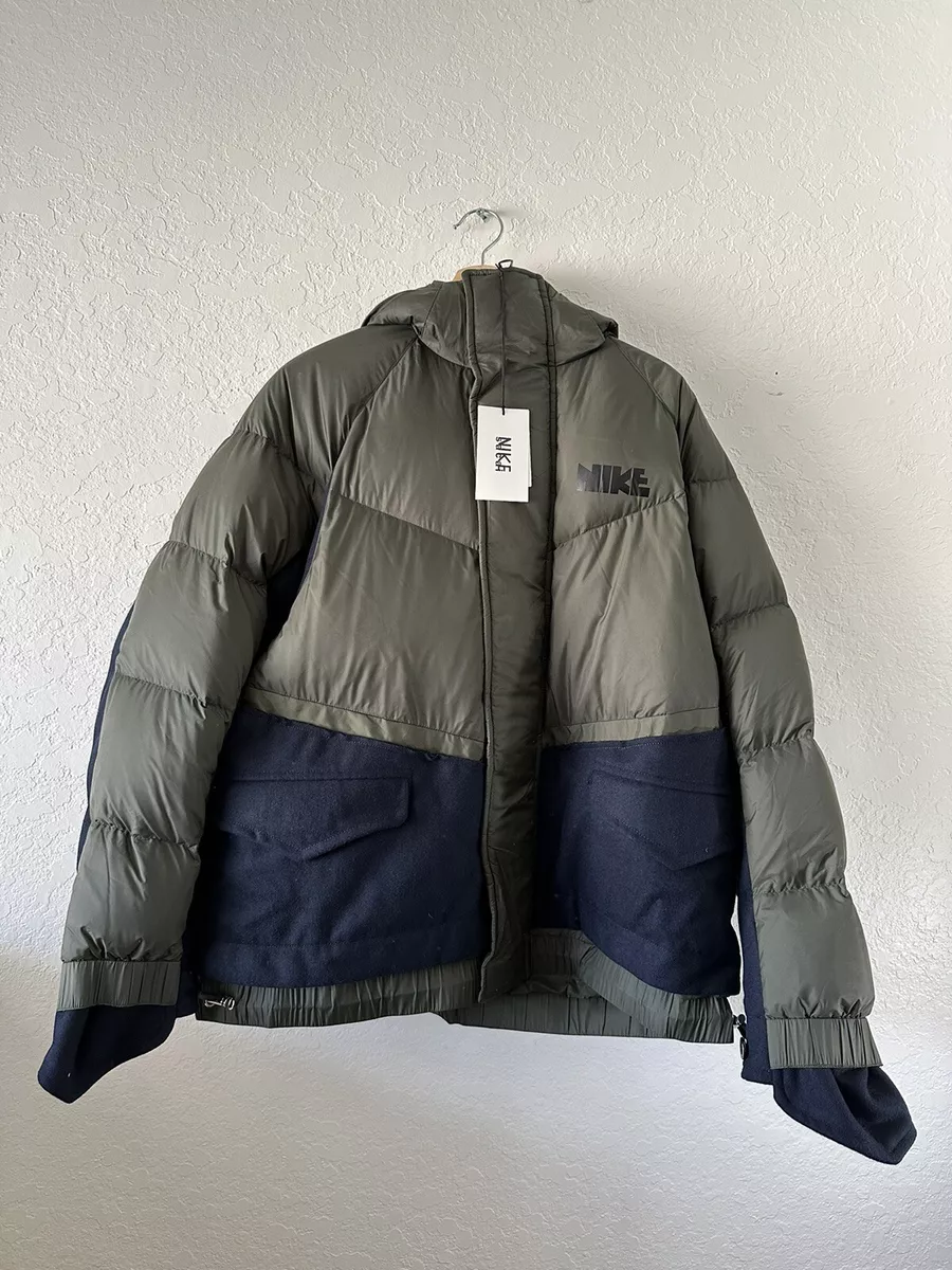 NIKE x SACAI Men Parka CT3269-010 Size medium NIKELAB Down Jacket Coat Zip Hood NIKE x SACAI Men Parka CT3269-010 Size medium NIKELAB Down Jacket Coat Zip Hood