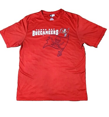 Tampa Bay Buccaneers XL Red T-shirt Great Logo On Front 2 Small Defects In Pics