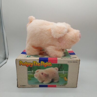 Pudgey The Piglet 1986 Plushy Toy Pig With BOX K-409-1 Seen In Baby Einstein 