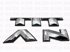 Chrome Black ABS Letters for Nissan Titan Front Grill Hood Inserts 2016 - 2019