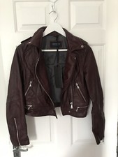 Oakwood Red Leather Jacket Size S