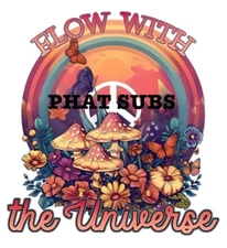 Sublimation Print Flow With The Universe Ready to Press Heat Transfer