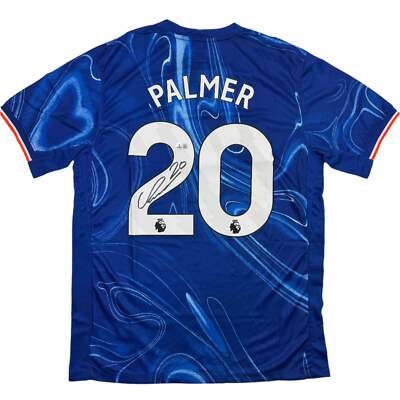 Autographed/Signed Cole Palmer Chelsea FC Blue Soccer Futbol