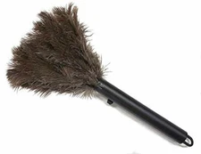 Retractable Ostrich Feather Duster W/ Metal Coil Wire Binding ALTA