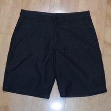 O'NEILL Stretch Men's Sz 34 Plaid Flat Front SHORTS