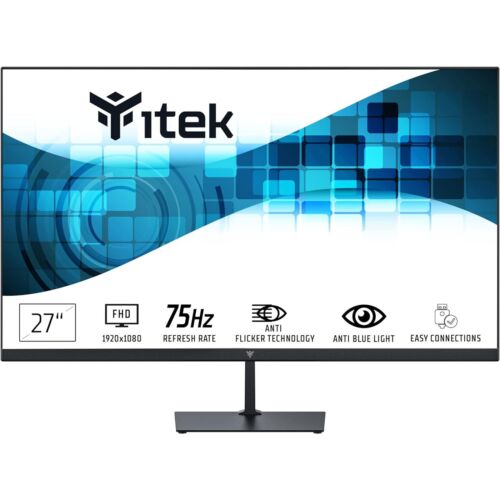 ITEK Monitor Gwf 27'' Pantalla Plato Full HD 1920x1080 Panel LCD VA 75Hz 5ms - Picture 1 of 6