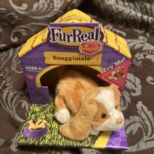Vintage FurReal Friends Snuggimals  Newborn Plush Brown And White Puppy NOS NIP