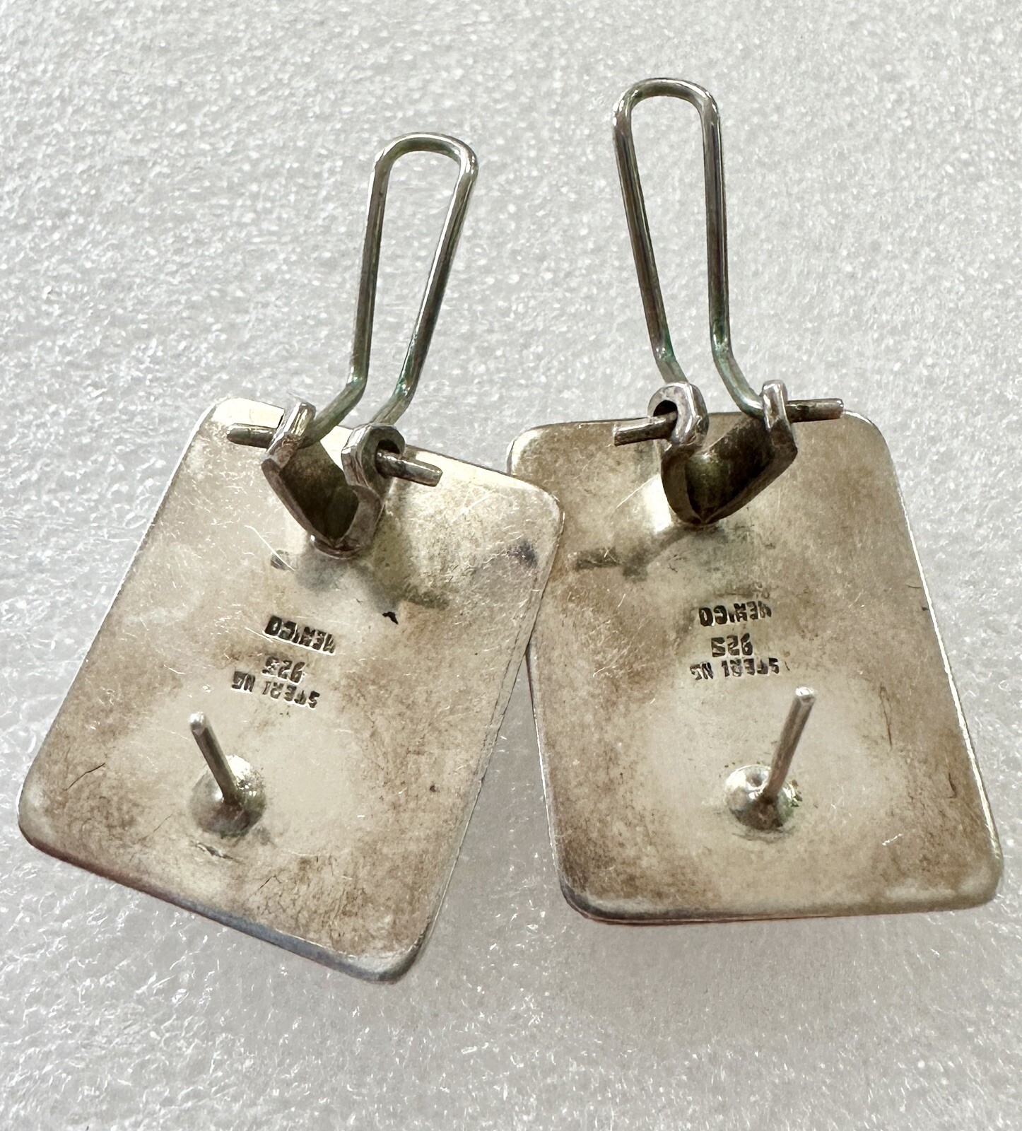 Vintage Rectangular Sterling Silver 925, MOP, Ony… - image 4