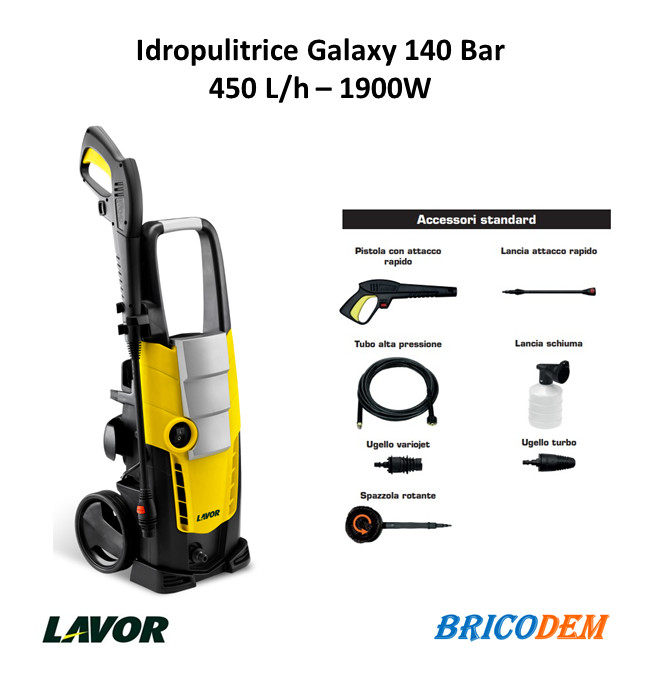 Idropulitrice Lavor Galaxy 140 1900W - Miglior Rapporto Qualità Prezzo