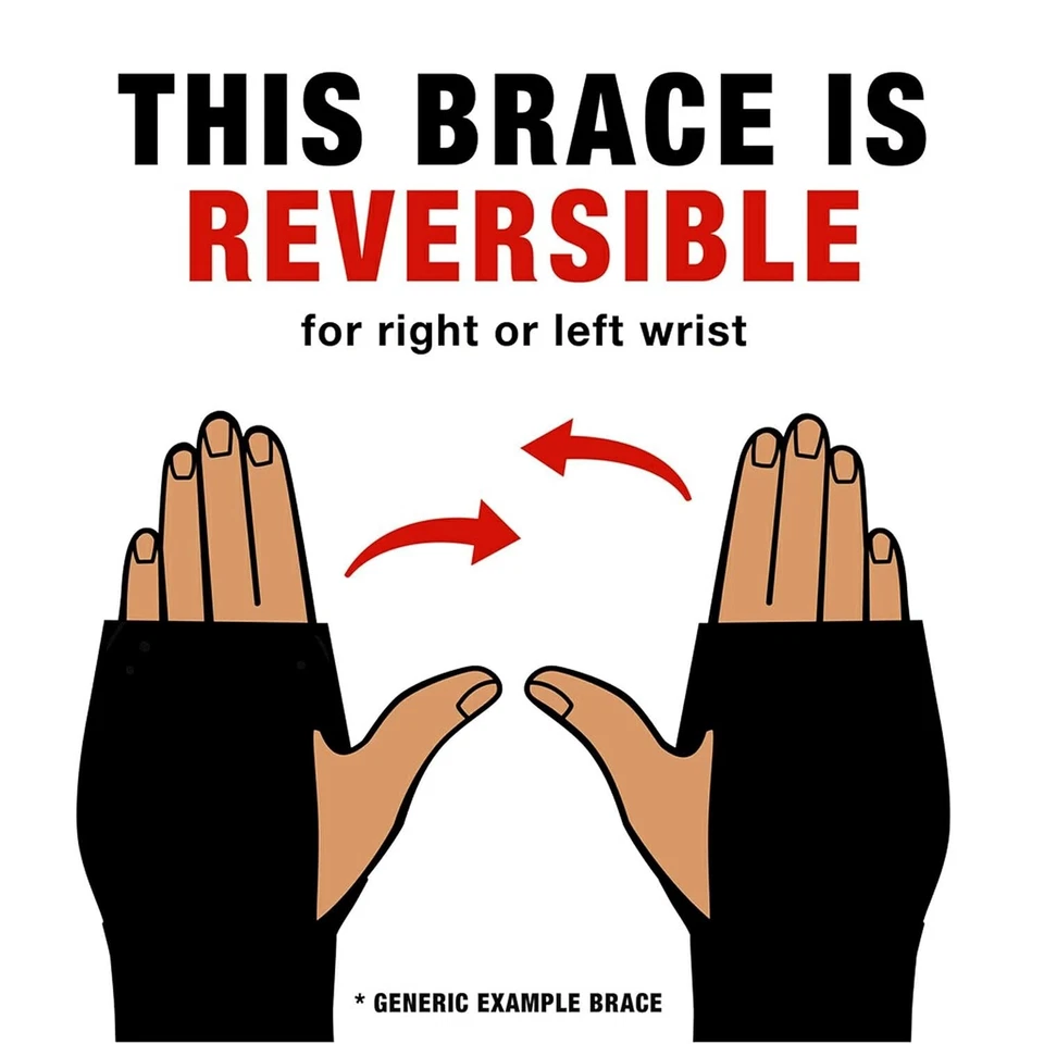 ACE Brand Adjustable Compression Wrist Support, Black – One Size Fits All - Image 3 of 4