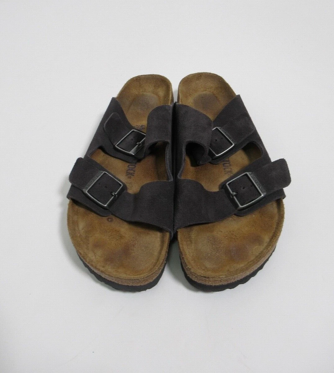 Birkenstock Arizona Soft Footbed Suede Leather Velvet Grey Size 12
