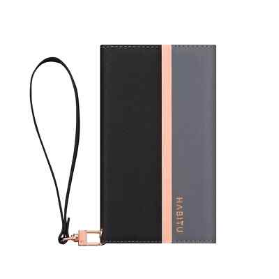 HABITU ERIS BLACK Tri-Fold Wallet Phone Case Black or Pink, choose your model
