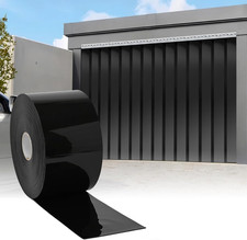 164Ft Commercial Plastic Strip Door Curtain Black PVC Strips Curtains Vinyl Bulk