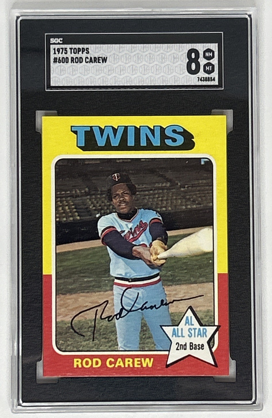 💎 1975 Topps Rod Carew #600 SGC 8 Twins HOF High-Grade Vintage - k