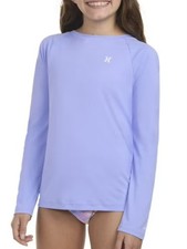 Hurley Girls Crewneck Long Raglan Sleeve Moisture wicking UPF 50 T-Shirt