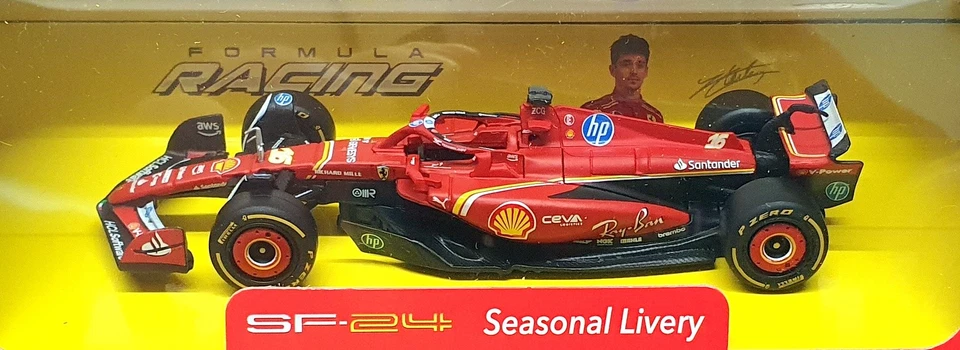 Диорама Burago в масштабе 1:43 18-36862 — F1 Ferrari SF-24 Pit Pass 2024 No16 LeClerc - Изображение 3 из 4