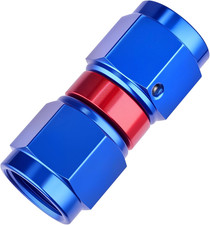 6AN Female to 6AN Female Swivel Coupler Union Fitting Adapter Aluminum Red and B