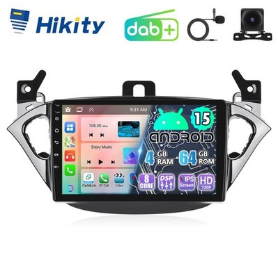 DAB+ 8Core 4+64G Android15 Autoradio Für Opel Corsa E Adam GPS Navi WIFI CarPlay