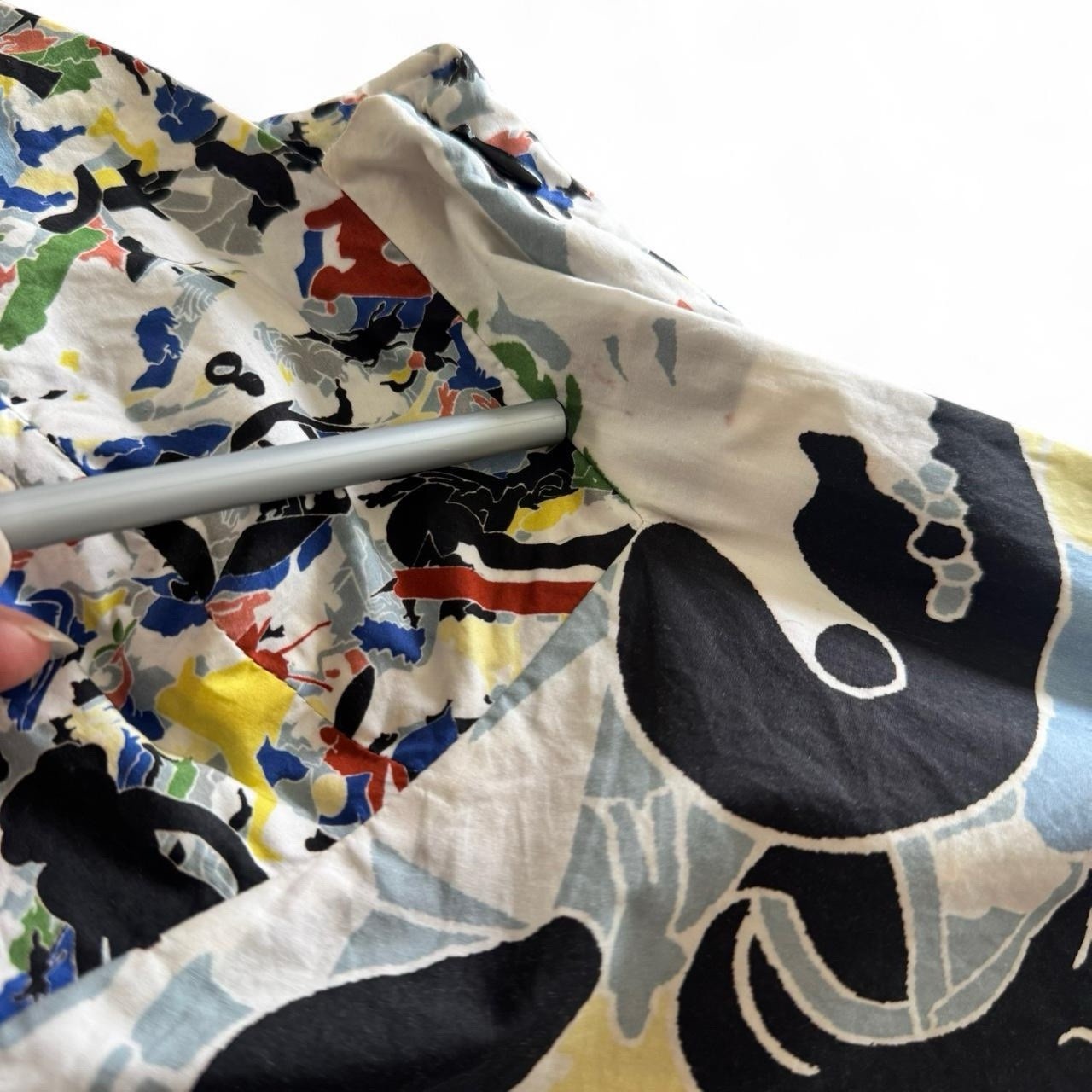 Jil Sander - Spring 2014 Multi Abstract Cotton Dr… - image 8