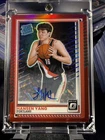 2025-26 Panini Donruss Optic Hansen Yang Red Rookie Auto Autograph RC #/75