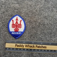 Vintage Maserati Patch Car Auto Automobile 70s 80s W1