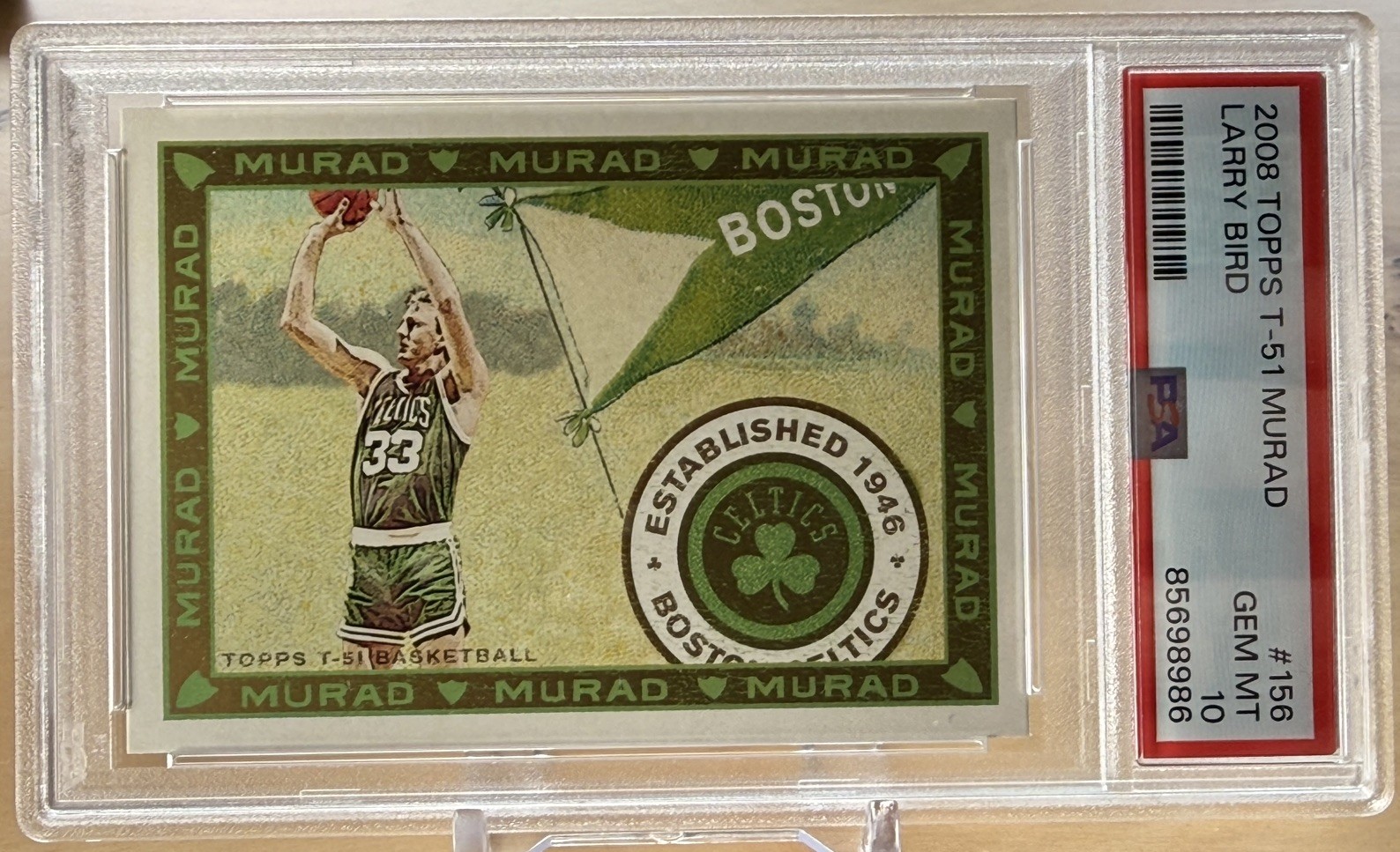 2008-09 Topps T-51 Murad Larry Bird #156 PSA 10 GEM MINT Boston Celtics HOF