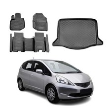 Custom Floor Mats & Cargo Liners for Honda Fit 2.gen 2009-2013 Hatchback 5 Pcs