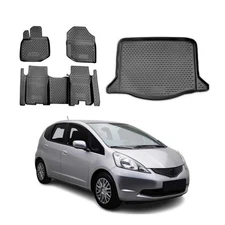 Custom Floor Mats & Cargo Liners for Honda Fit 2009-2013 Black 5 Pcs