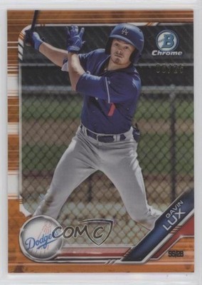 2019 Bowman Chrome Prospects Orange Refractor 6/25 Gavin Lux #BCP-130 4f5