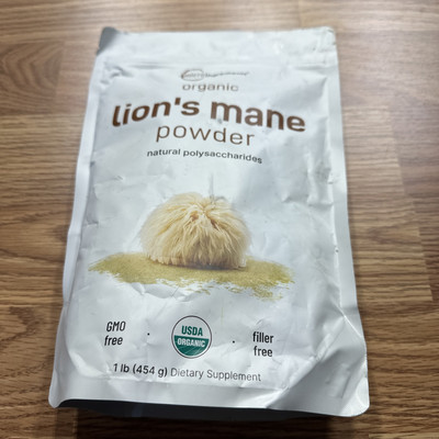 Microingredients Organic Lion's Mane Powder - (1 lb) Entire Fruiting Body 5/26