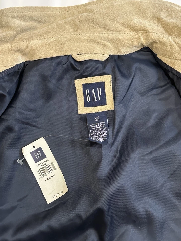 Gap Suede Boys Jacket NWT Size L/G (10) - Image 2 of 4