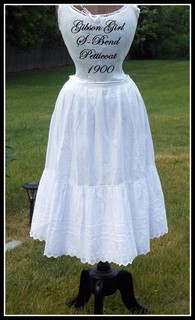 Victorian Edwardian Gibson Girl S Bend 5 Gore Triple Ruffle Petticoat 1900