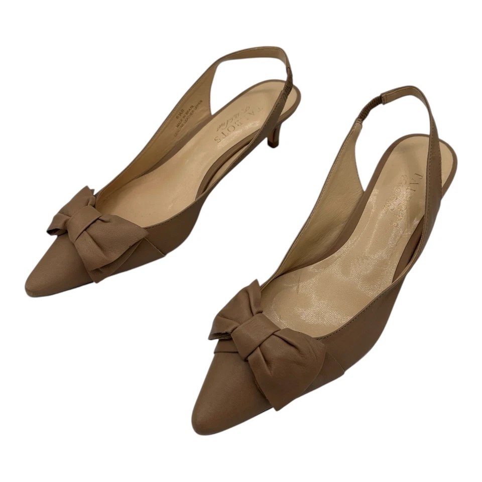 Talbots Mujer Tacones con Cordones Cuero Tostado Lazo Punta Gatito Tacones Talla 6.5 Foto 4 de 4