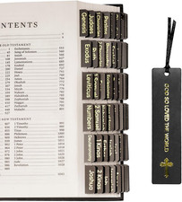 Bible Tabs for Women and Men, Retro Theme, 75 Large Print Bible Tabs 1 Bookmar
