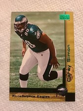 2000 Fleer Corey Simon #217  Rookie Philadelphia Eagles Football Card. rookie card picture