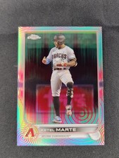 2022 Topps Chrome Sonic🔥Ketel Marte🔥 Aqua  Pink Pulse Refractor /199 #124💎💎