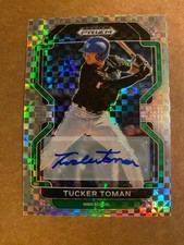 2022 Panini Prizm DP Tucker Toman Power Plaid Prizm AUTOGRAPH RC #5/17  WOW!!