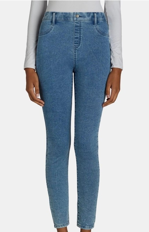 Time and Tru High Rise Jeggings, 29" Inseam Size Small Vibrant Blue