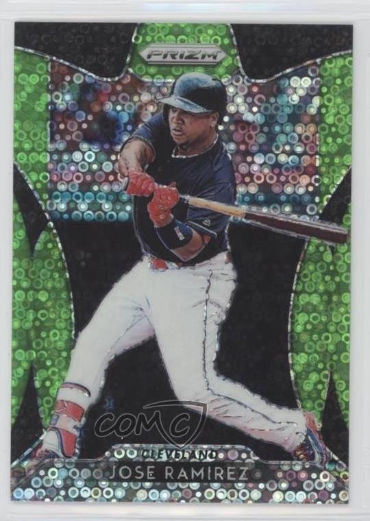 2019 Panini Prizm Lime Green Donut Circle Prizm 56/199 Jose Ramirez #21 s3g
